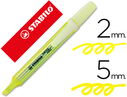 Marcador fluorescente Stabilo Swing Cool tinta amarilla